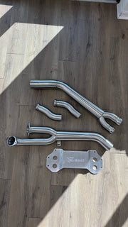 WestRacing Single Mid Pipe w/Brace BMW M3/M4 G80 G82 S58