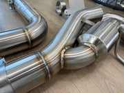 Corvette C8 Stainless Steel Valved Exhaust System - Quad Tips w/ Burnt Tips