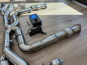 Corvette C8 Stainless Steel Valved Exhaust System - Quad Tips w/ Burnt Tips