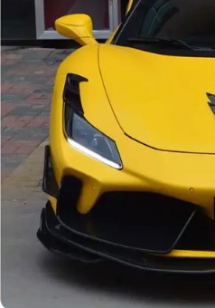 Ferrari F8 Tributo Carbon Fiber Front Splitter Canards