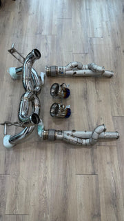 Lamborghini SVJ | West Racing Titanium Exhaust System W/ Free Flow Headers